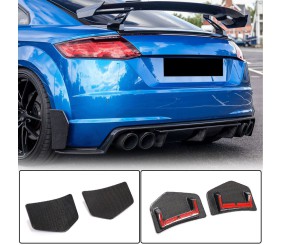 Накладки на задній бампер Flap (для S-line/TTS/TTRS, 2014-2019, Карбон) для Ауди ТТ рр