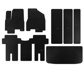 Килимки EVA (повний салон, Чорний) для Kia Carnival 2014-2020 рр