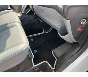 Килимки текстильні Premium (Передні, чорні) для Ford Custom 2013-2022 рр