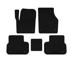 Килимки текстильні Premium (2014-2019, 2 ряди, Чорний) для Land Rover Discovery Sport 2014- рр