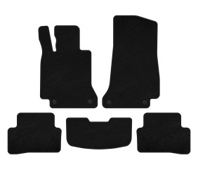 Килимки текстильні Premium (SD, Чорний) для Mercedes C-сlass W205 2014-2021 рр