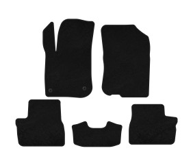 Килимки текстильні Premium (2015-2019, HB, 5-ти дверний, Чорний) для Peugeot 208 рр
