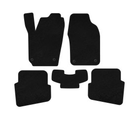 Килимки текстильні Premium (HB, 3/5-ти дверний, Чорний) для Volkswagen Polo 2001-2009 рр