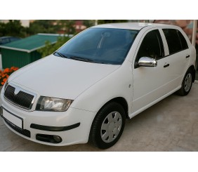 Накладки на дзеркала 2006-2026 (2 шт, нерж.) для Skoda Fabia рр