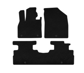 Килимки текстильні Classic (2 ряди, 7-ми місний, Чорний) для Hyundai Palisade 2018-2025 рр