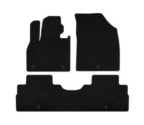 Килимки текстильні Classic (2 ряди, 8-ми місний, Чорний) для Hyundai Palisade 2018-2025 рр
