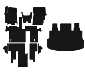 Килимки текстильні Classic (повний салон, 1-20261,5/9-ти місний, Чорний) для Hyundai Staria 2021- рр