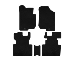 Килимки текстильні Classic (2006-2012, 2 ряди, 7-ми місний, Чорний) для Kia Carens рр