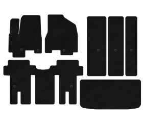 Килимки текстильні Classic (повний салон, Чорний) для Kia Carnival 2014-2020 рр