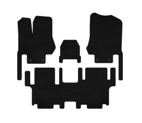 Килимки текстильні Classic (2 ряди, 7-ми місний, Чорний) для Nissan Quest 2011-2017 рр
