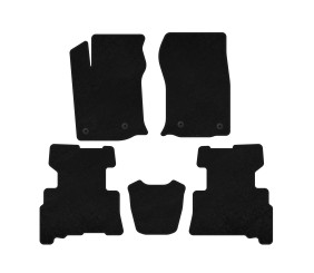 Килимки текстильні Classic (2 ряди, 2014-2024, 7-ми місний, Чорний) для Toyota 4Runner рр