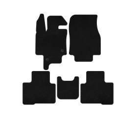 Килимки текстильні Classic (2 ряди, 7-ми місний, Чорний) для Toyota Highlander 2019- рр