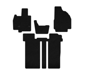 Килимки текстильні Classic (2 ряди, 6-ти місний, Чорний) для Toyota Previa 2006-2019 рр