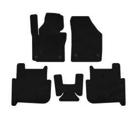 Килимки текстильні Classic (2 ряди, 2006-2010, 7-ми місний, Чорний) для Volkswagen Touran рр
