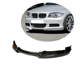 Накладка на передній бампер Lip (для E82/E88 M-Sport, Карбон) для BMW 1 серія E81/E82/E87/E88 2004-2011 рр