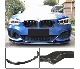 Накладка на передній бампер Lip V1 (для M-Sport 2015-2019, Карбон) для BMW 1 серія F20/F21 рр