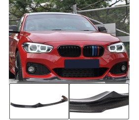Накладка на передній бампер Lip V3 (для M-Sport 2015-2019, Карбон) для BMW 1 серія F20/F21 рр