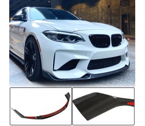 Накладка на передній бампер Lip V4 (для F87 M2 Competition, Карбон) для BMW 2 серія F22/F23 2014-2021 рр