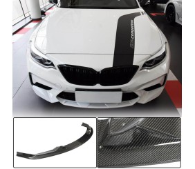 Накладка на передній бампер Lip V6 (для F87 M2 Competition, Карбон) для BMW 2 серія F22/F23 2014-2021 рр