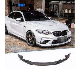 Накладка на передній бампер Lip V2 (для F87 M2 Competition, Карбон) для BMW 2 серія F22/F23 2014-2021 рр