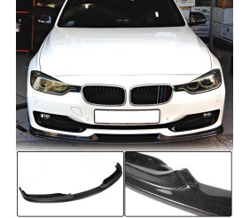 Накладка на передній бампер Lip (для F30 Base 2012-2015, Карбон) для BMW 3 серія F30/F31 рр