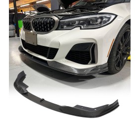 Накладка на передній бампер Lip AC-Style (для M-Sport 2018-2022, Карбон) для BMW 3 серія G20/G21 2018- рр