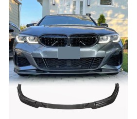 Накладка на передній бампер Lip V7 (для M-Sport 2018-2022, Карбон) для BMW 3 серія G20/G21 2018- рр