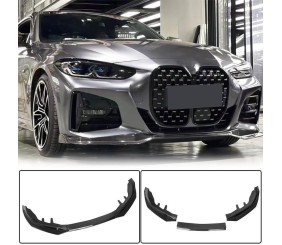 Накладка на передній бампер Lip V1 (для G22/G23 M-Sport, Карбон) для BMW 4 серія G22/23/26 2020- рр