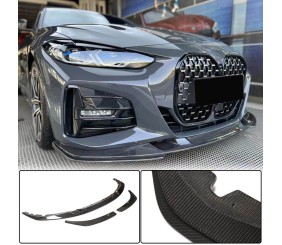 Накладка на передній бампер Lip V3 (для G22/G23 M-Sport, Карбон) для BMW 4 серія G22/23/26 2020- рр