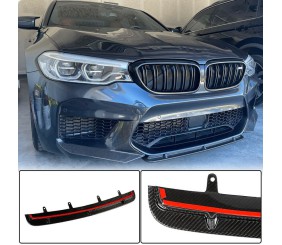 Накладка на передній бампер Lip V5 (для M5 F90 2017-2020, Карбон) для BMW 5 серія G30/G31 рр