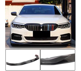 Накладка на передній бампер Lip V1 (для M-Sport 2017-2020, Карбон) для BMW 5 серія G30/G31 рр