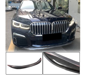 Накладка на передній бампер Lip V1 (для M-Sport 2019-2022, Карбон) для BMW 7 серія G11/G12 рр