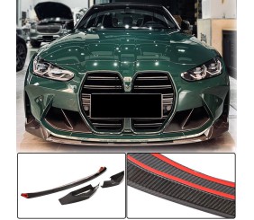 Накладка на передній бампер Lip V3 (для G82/G83, Карбон) для BMW 4 серія G22/23/26 2020- рр