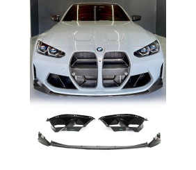 Накладка на передній бампер Lip V4 (для G82/G83, Карбон) для BMW 4 серія G22/23/26 2020- рр