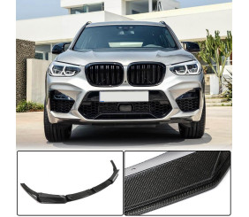 Накладка на передній бампер Lip V1 (для F97 2018-2021, Карбон) для BMW X3 G01 2018- рр