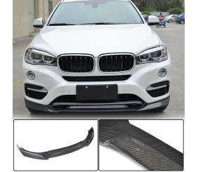Накладка на передній бампер Lip V1 (для Base, Карбон) для BMW X6 F16 2014-2019 рр