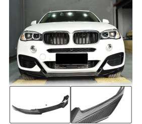 Накладка на передній бампер Lip (для M-Sport, Карбон) для BMW X6 F16 2014-2019 рр