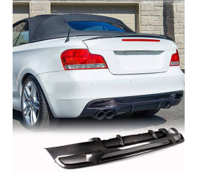 Дифузор заднього бампера V1 (для E82/E88 M-Sport, Карбон) для BMW 1 серія E81/E82/E87/E88 2004-2011 рр