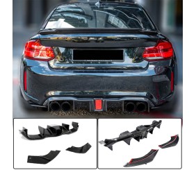 Дифузор заднього бампера V8 (для F87 M2/M2С, Карбон) для BMW 2 серія F22/F23 2014-2021 рр