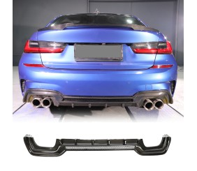 Дифузор заднього бампера V2 (для M-Sport 2018-2022, Карбон) для BMW 3 серія G20/G21 2018- рр