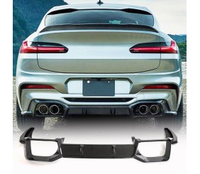 Дифузор заднього бампера (для F98 2018-2021, Карбон) для BMW X4 G02 2018- рр