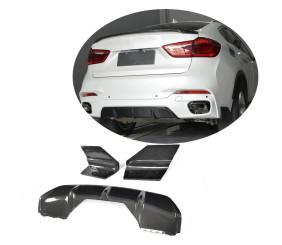 Дифузор заднього бампера V1 (для M-Sport, Карбон) для BMW X6 F16 2014-2019 рр