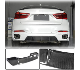 Дифузор заднього бампера V2 (для M-Sport, Карбон) для BMW X6 F16 2014-2019 рр