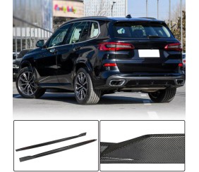 Накладки на пороги Карбон V2 (Натуральний карбон) для BMW X5 G05 2019- рр
