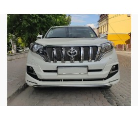 Накладки на передній і задній бампер Luxury (2013-2017) Білий колір для Toyota Land Cruiser Prado 150 рр