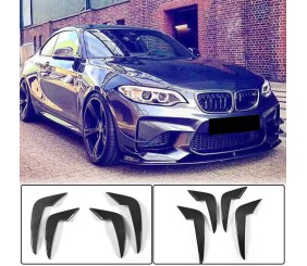 Накладки на передній бампер (для F87 M2, Карбон) для BMW 2 серія F22/F23 2014-2021 рр