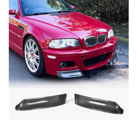 Накладки на передній бампер Flap (для M3, Карбон) для BMW 3 серія E46 1998-2006 рр