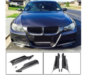 Накладки на передній бампер Flap (для E90 2005-2008 M-Sport, Карбон) для BMW 3 серія E90/E91 рр