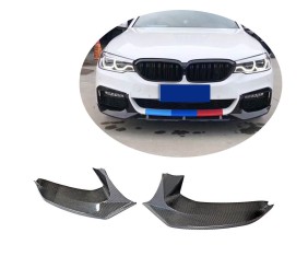 Накладки на передній бампер Flap V1 (для M-Sport 2017-2020, Карбон) для BMW 5 серія G30/G31 рр