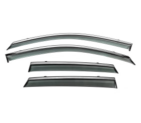Вітровики з хромованим молдингом Niken Luxury (HB, 4 шт) для Ауди A3 2020- рр